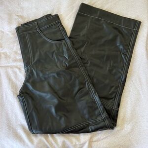 Zara Black Faux Leather Pants